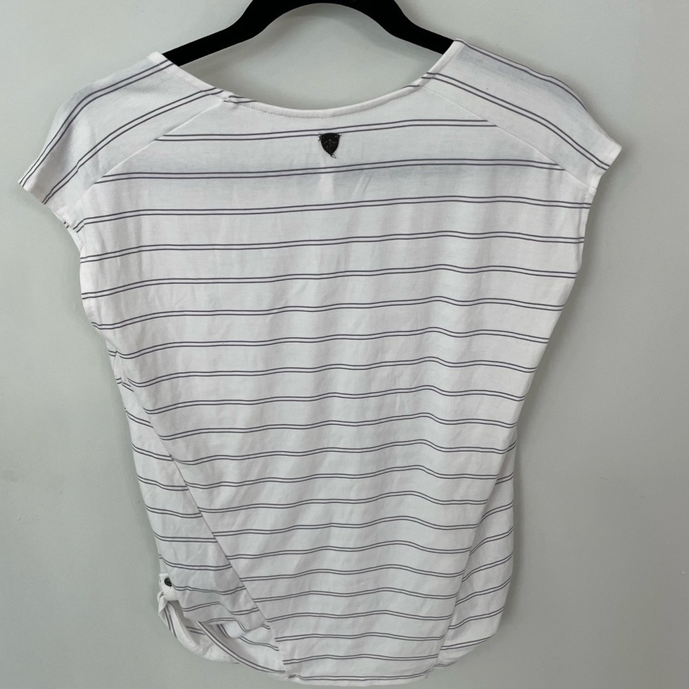 Kuhl Laurel Short Sleeve Mélange Stripe Hiking Shirt Size S White Stripe. L11 - Picture 6 of 6